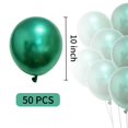 thumbnail image 2 of Globos Ztikug de látex metálico verde, 50 unidades, 25 cm, para fiestas, 2 of 6