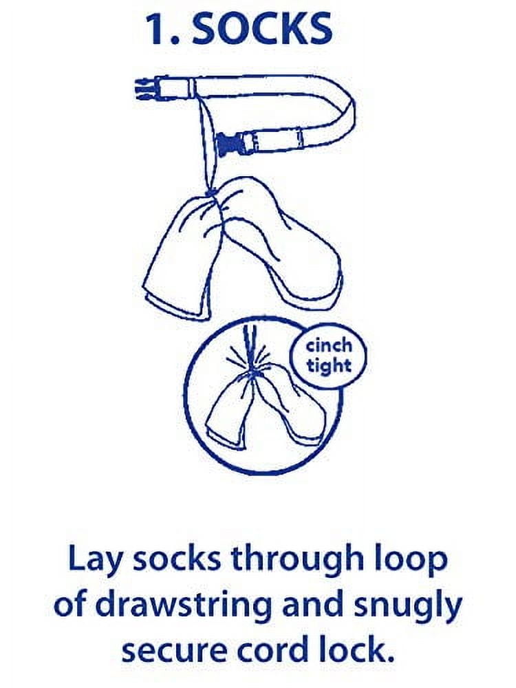 Laundry Loop with Sock Snare, Premium Black Laundering Strap