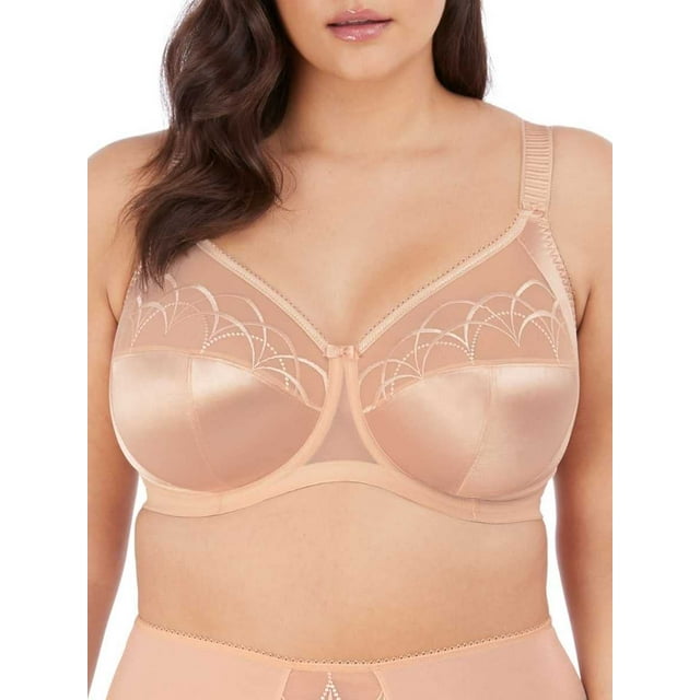 Elomi Womens Cate Underwire Full Cup Banded Bra, 36FF, Latte