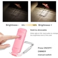 thumbnail image 2 of (Rose) Lampe de Lecture USB Liseuses LED Rechargeable avec Lampe de Lecture pour lire au lit Pince 3 Niveaux Lumineuse Réglable Pliable mini clip Lampe, 2 of 5