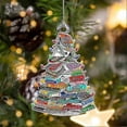thumbnail image 3 of Creative Christmas Tree Pendant Wooden Painted Christmas Hanging Decoration For Home, 3 of 5
