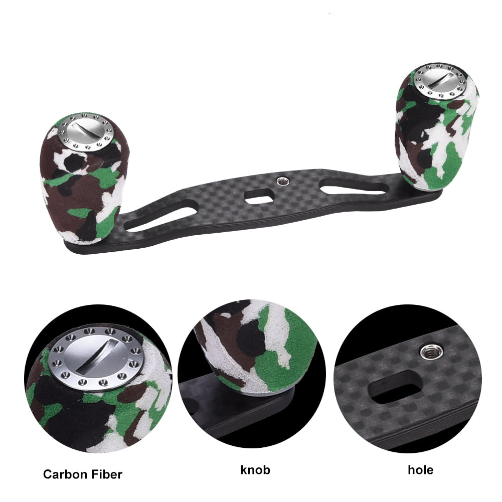 DEUKIO 95mm Fishing Reel Handle Knob Carbon Fiber Frame with Replacement Parts 