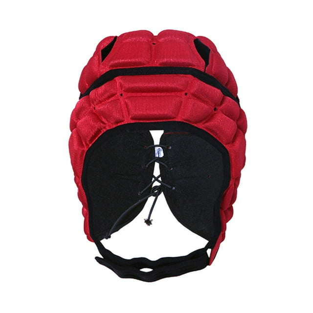 QualitChoice Casque de Rugby pour Enfants, Doux et Rembourré, Protège-Chef de Jeu, Soccer, Rugby, S, Couvre-Chef, Noir Rouge m