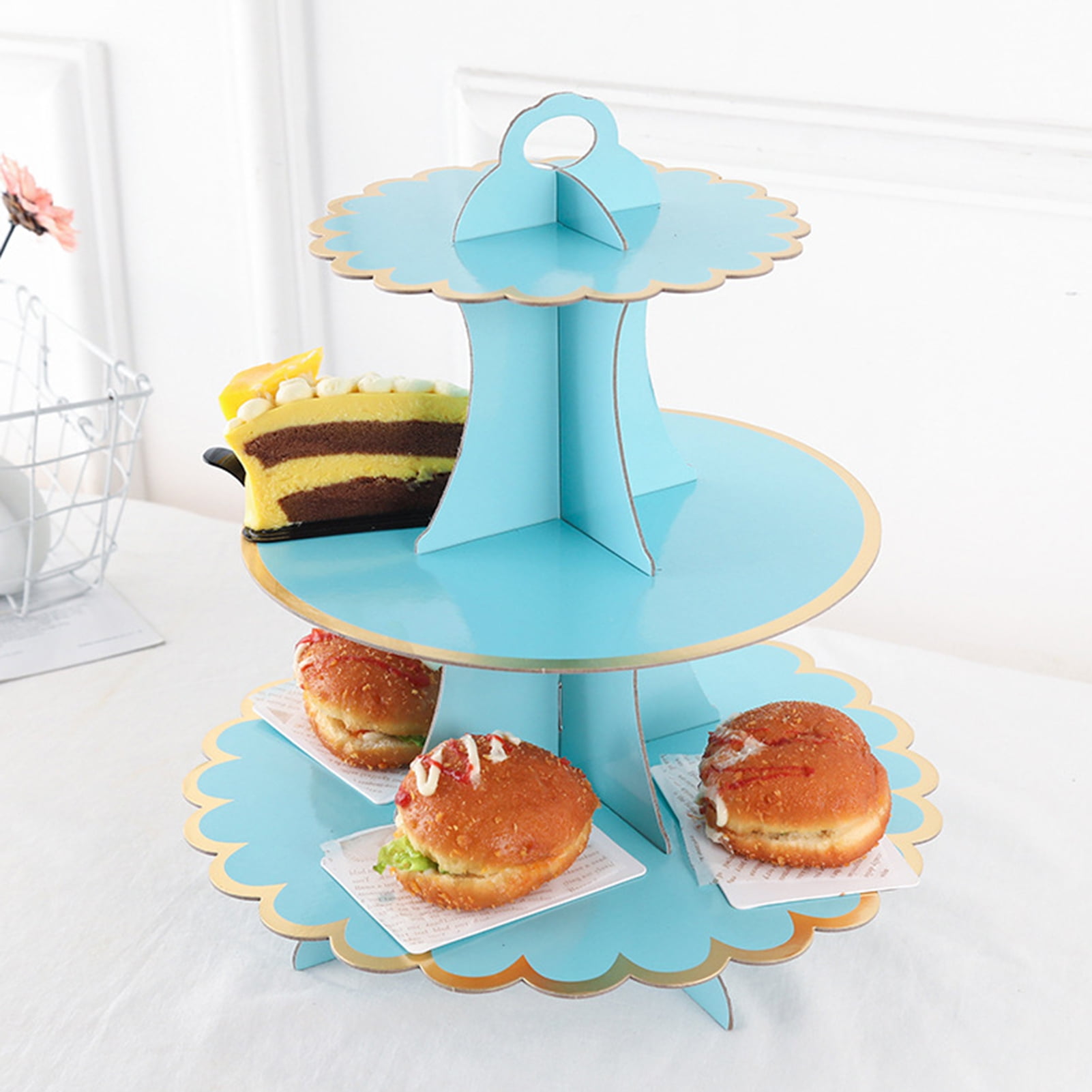 Hobeauty Party Centerpiece Cake Stand 3 Tiers Cupcake Stand