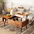 thumbnail image 5 of Gianna 39.4"Lx19.6"Wx17.4"H Wood Lift Top Coffee Table with Hidden Compartment and Adjustable Storage Shelf, 5 of 7