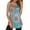 Cyan, variant on BadPiggies Women's Floral Tank Tops Summer Sleeveless Buttons Up Neck Casual T Shirts Basic Flowy Blouse (M, Blue)