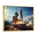 thumbnail image 2 of Designart "Payload Deployment in Space Shuttle I" Space Shuttle Floater Framed Wall Art Print, 2 of 7