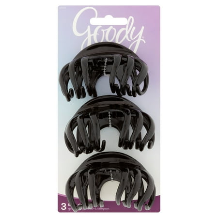 Goody Spindle Claw Clips, 3 Count, Colors May Vary