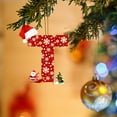 thumbnail image 2 of Dmlowu 26 Letter Christmas Ornaments with Santa Hat - Merry Christmas Tree Ornaments for Xmas Tree, Hanging Christmas Decorations for Holiday Party Decor, DIY Holiday Name Pendant, 2 of 6
