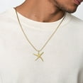 thumbnail image 4 of 14K Solid Yellow Gold Starfish Slide Chain Necklace Pendant Charm, 4 of 7