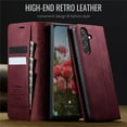 thumbnail image 6 of CaseMe Calf Leather Lining Microfibre Wallet Case for Samsung Galaxy A24 4G 6.5-inch with RFID Blocking,Magnetic Closure,Card Slots,Cash Slot,Kickstand,Shockproof Flip Folio Protective Phone Case,Red, 6 of 10