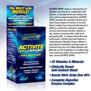 MHP Activite Sport Multivitamin – Time-Released Formula with B-Vitamins, Antioxidants, Energy Support – 120 Tablets