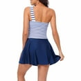 thumbnail image 3 of Maillots de Bain Grande Taille pour Femmes, Tankini 2 Pcs pour Femmes, Robe de Bain avec Jupe, Maillot de Bain avec Culotte, Maillot de Bain Modeste Froncé m-3TG Maillots de Bain pour Femmes, 3 of 6
