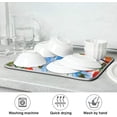 thumbnail image 7 of FREEAMG Microfiber Dish Drying Mat Absorbent Dish Draining Mat Large Size 18 x 24 Dishes Drainer Mat for Countertop Dish Drying Pads XXL Size Red Flowers Poppies Blue Sky, 7 of 7