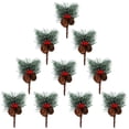 thumbnail image 1 of Artificial Pine Cone Christmas Picks Simulation Berry 10pcs PVC DIY Florist Decoration Mini Home Decor Pendant, 1 of 5