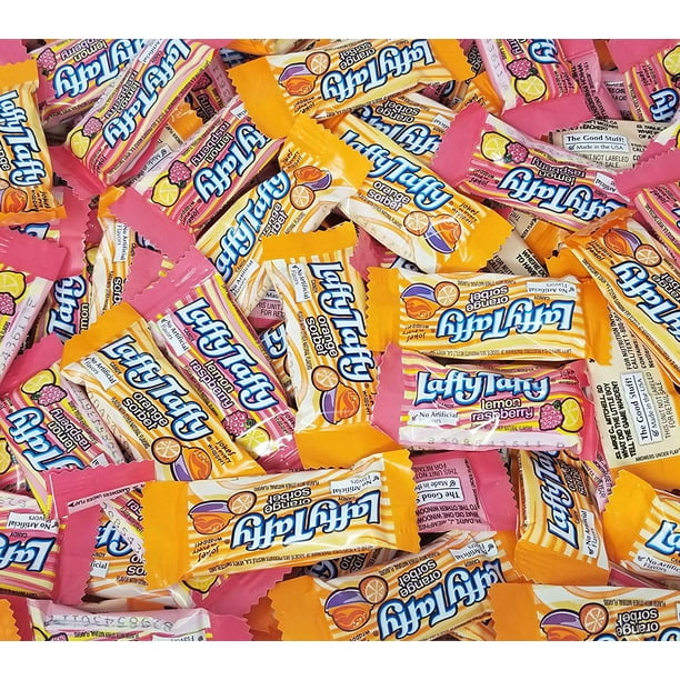 Laffy Taffy Orange Sorbet and Lemon Raspberry Flavored Fun Size Candy
