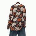 thumbnail image 6 of Towmus Halloween Knitted Sweaters for Women Ghost Print Pullover Sweater Casual Loose Knitted Crewneck Tops, 6 of 6