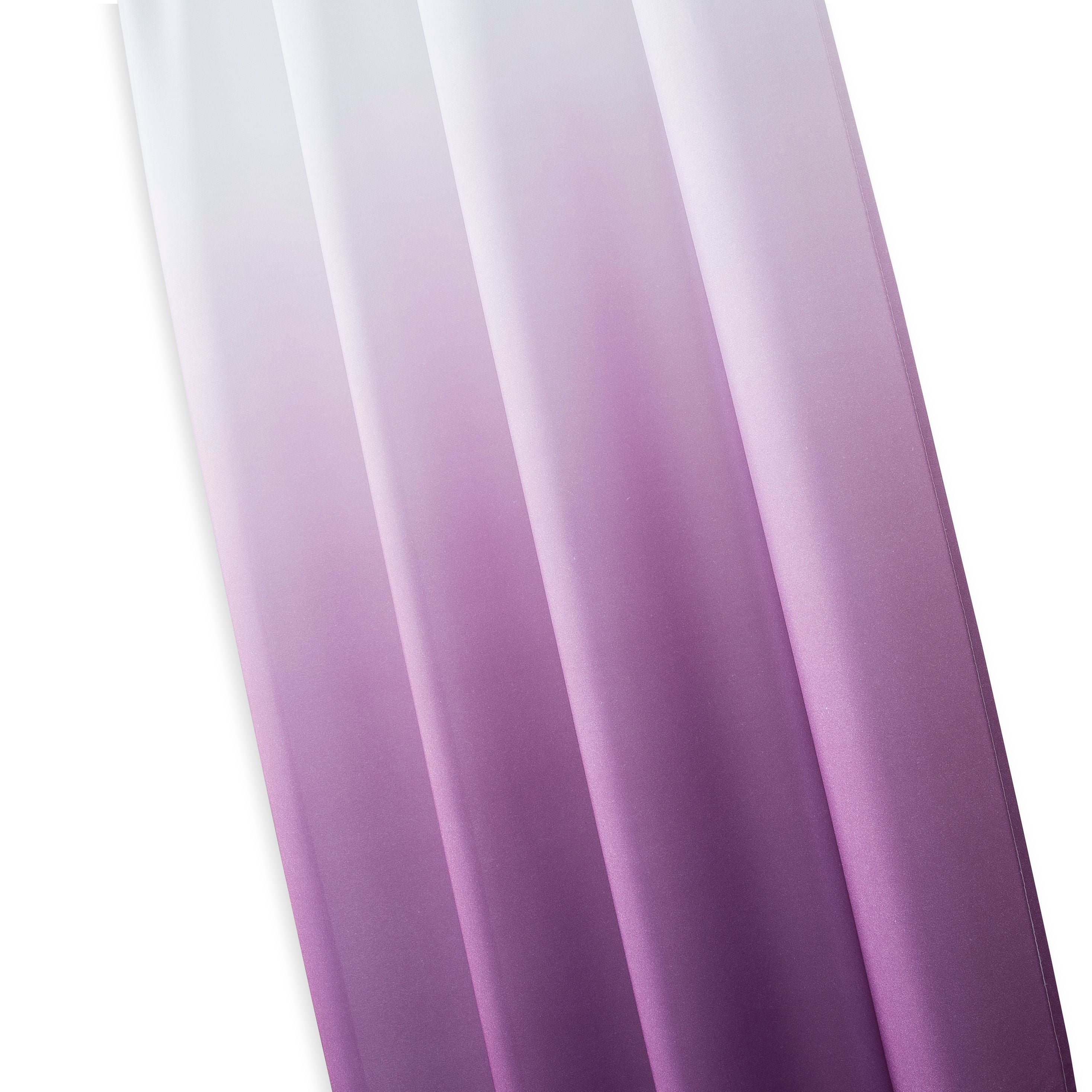 Dainty Home Purple Ombre Rod Pocket Room Darkening Kitchen Curtains, 54” x 84” (4 Panels)