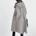 thumbnail image 5 of ZXLBBD Hooded Coat Outwear Womens Elegant Windbreaker Wild Fall Winter Women's Coat Casual Outdoor Loose Fit Daily Wear, 5 of 7