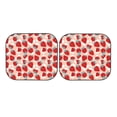 thumbnail image 4 of Picia Red Strawberry 2 Piece Car Windshield Sun Shade Foldable | Foldable Sun Shield for Front Window Blocks UV Rays and Keeps Your Vehicle Cool-Small, 4 of 7