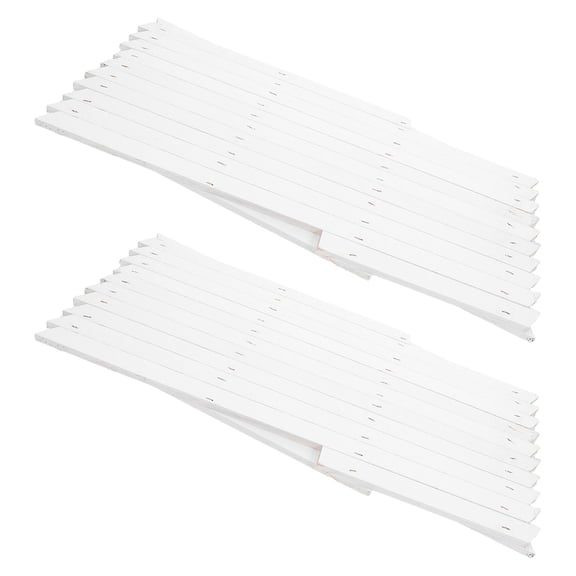 NICEXMAS 2Pcs Premium Solid Wood White Lattice Panels for Expandable Garden Trellis Fence Outdoors