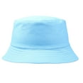 thumbnail image 2 of DALX Men Women Summer Cotton Hat Solid Color Fisherman Beach Festival Sun Cap Bucket Cap, 2 of 4