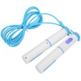 thumbnail image 2 of Cuerda de saltar para ejercicios, conteo inteligente, cronometraje, cuerda de saltar inalámbrica, equipo de fitness (cuerda de alambre de acero con mango azul y blanco, 2 bolas), 2 of 15