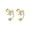 B-18K Gold, variant on Sterling Silver Bow Half Hoop Earrings for Women Teens Bow Hoop Earrings Cartilage Helix Piercing Ball Studs
