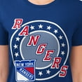 thumbnail image 3 of Women's G-III 4Her by Carl Banks Royal New York Rangers Super-Slim Lightweight Pinstripe Circle Graphic T-Shirt, 3 of 3