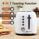 thumbnail image 2 of Aigostar tostador retro de 2 rebanadas de acero inoxidable, tostador de pan extra ancha de 1.6 pulgadas con bagel, función de cancelación, descongelación, 6 ajustes de sombra y bandeja extraíble para, 2 of 5