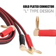thumbnail image 2 of Pure Copper HI-FI Speaker Cable, L-Type Angled Banana Plugs, Red and Black Wire, 3 Meters, 2 of 4