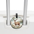 thumbnail image 3 of Deer 2pcs PU Leather Round Bag Tags with Privacy Cover and Name ID Tag - Suitcase Tags for Travel Luggage, Handbags, Backpacks, School Bags, 3 of 6