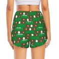 thumbnail image 4 of Uemuo Cute Santa And Ho Ho Ho Pattern Women's Athletic Shorts High Waisted Running Shorts with Liner Pockets Gym Elastic Workout Shorts-Small, 4 of 9
