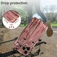 thumbnail image 3 of Compatible with iPhone 14 Pro Max Case 6.7 Inch, Luxury 3D Design Electroplated Water Ripple Case for Women Girls, Curly Wave Frame Soft Shockproof Camera Protective Back Cover-Pink, 3 of 13
