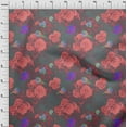 thumbnail image 3 of oneOone Polyester Lycra Dark Green Fabric Bird|Leaves & Rose Floral Diy Clothing Quilting Fabric Print Fabric By Yard 56 Inch Wide, 3 of 4