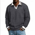 thumbnail image 1 of Ceisia Men's Casual Striped Half Button Round Neck Pullover with Pocket Daily Fashion Top Gift, 1 of 7