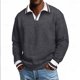 thumbnail image 1 of Ceisia Men's Casual Striped Half Button Round Neck Pullover with Pocket Daily Fashion Top Gift, 1 of 7