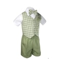 thumbnail image 5 of Sage Green Checks Gingham Vest set Shorts Suit Boy Baby Toddler S M L XL 2T 3T4T, 5 of 8