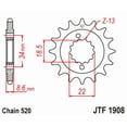 thumbnail image 2 of JT Rubber Cushioned Front Countershaft Sprocket 520 15 Tooth (JTF1908.15RB), 2 of 2