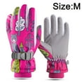 thumbnail image 2 of Guantes de esquí cálidos para niños de invierno, guantes de empalme estampados, 2 of 5