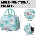 thumbnail image 6 of Lunch Bag Lunch Box for Women Reusable Insulated Lunch Bags,Water-Resistant Cute Narwhal Octopus Baby Crab Cooler Lunch Tote Bag, Large Capacity for Work Travel Picnic, 6 of 6