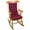 Burgundy, variant on Polyester Tufted Rocker Cushion Set, Solid Color - Burgundy
