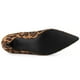 thumbnail image 5 of Botines de Tobillo de Tacón Bajo de Aguja Allegra K Leopardo 37, 5 of 7