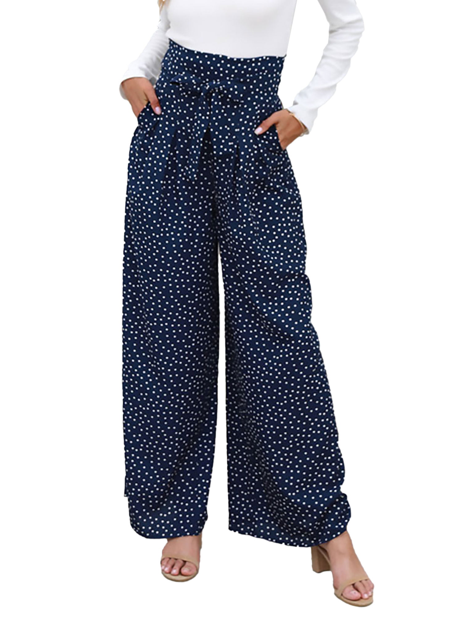 Navy Blue Polka Dot Pants Outfit | lupon.gov.ph