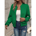 thumbnail image 6 of Women’s Solid Color Zip-Up Jacket, Casual Baseball Collar Lightweight Outerwear, Relaxed Fit Long Sleeve Daily Wear Jacket for Spring Fall, 6 of 6