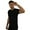 Black, variant on Men's 100% Cotton Undershirt Regular Fit, Crew Neck with Sewn-In, Absorbent, Waterproof Underarm Shields
