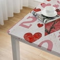thumbnail image 5 of nygtbtfer Square Fitted Tablecloth, Love Heart Washable Table Covers, Fits Square Table, for Holiday Party Banquet Dinner white, 5 of 8