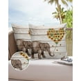 thumbnail image 6 of Outdoor Throw Pillow Cover Farm Heart Shape Sunflowers with Elephant Waterproof Cushion Covers 2 Pack Retro Wood Barn Pillow Cases Home Decoration for Patio Garden Couch Sofa, 6 of 6