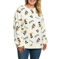 thumbnail image 2 of Disney Womens Plus Size Mickey Mouse Fleece Long Sleeve All-Over Sweatshirt, 2 of 6