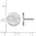 thumbnail image 2 of 925 Sterling Silver Rh-p LogoArt Georgia Institute of Technology Small Disc Earrings; for Adults and Teens; for Women and Men, 2 of 2